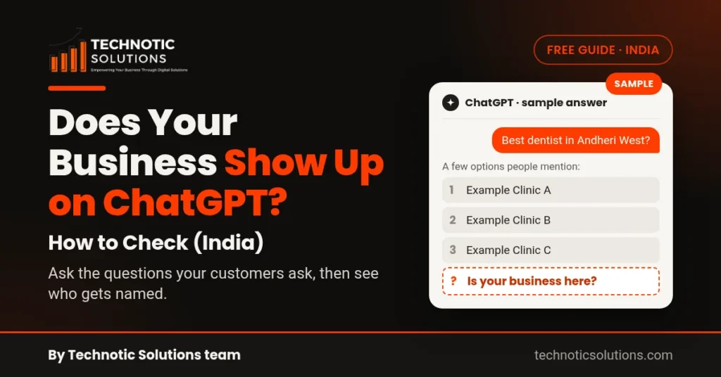 Does your business show up on ChatGPT: a sample ChatGPT answer listing example clinics and asking if yours is there.